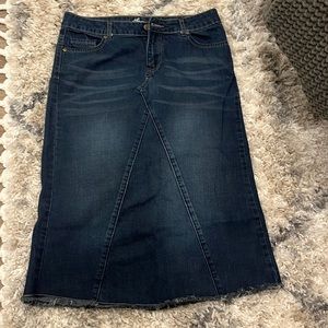 Aline midi denim skirt